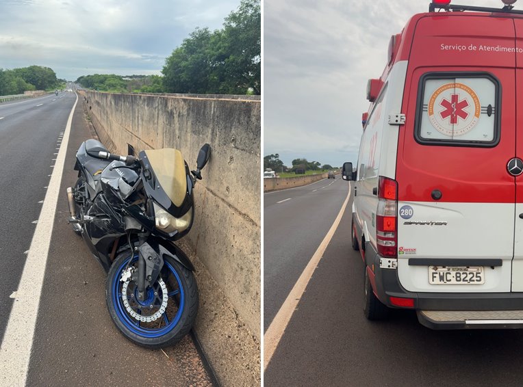 colisão entre carro e moto